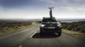 Front view of the Dacia Bigster on Yorkshire roads